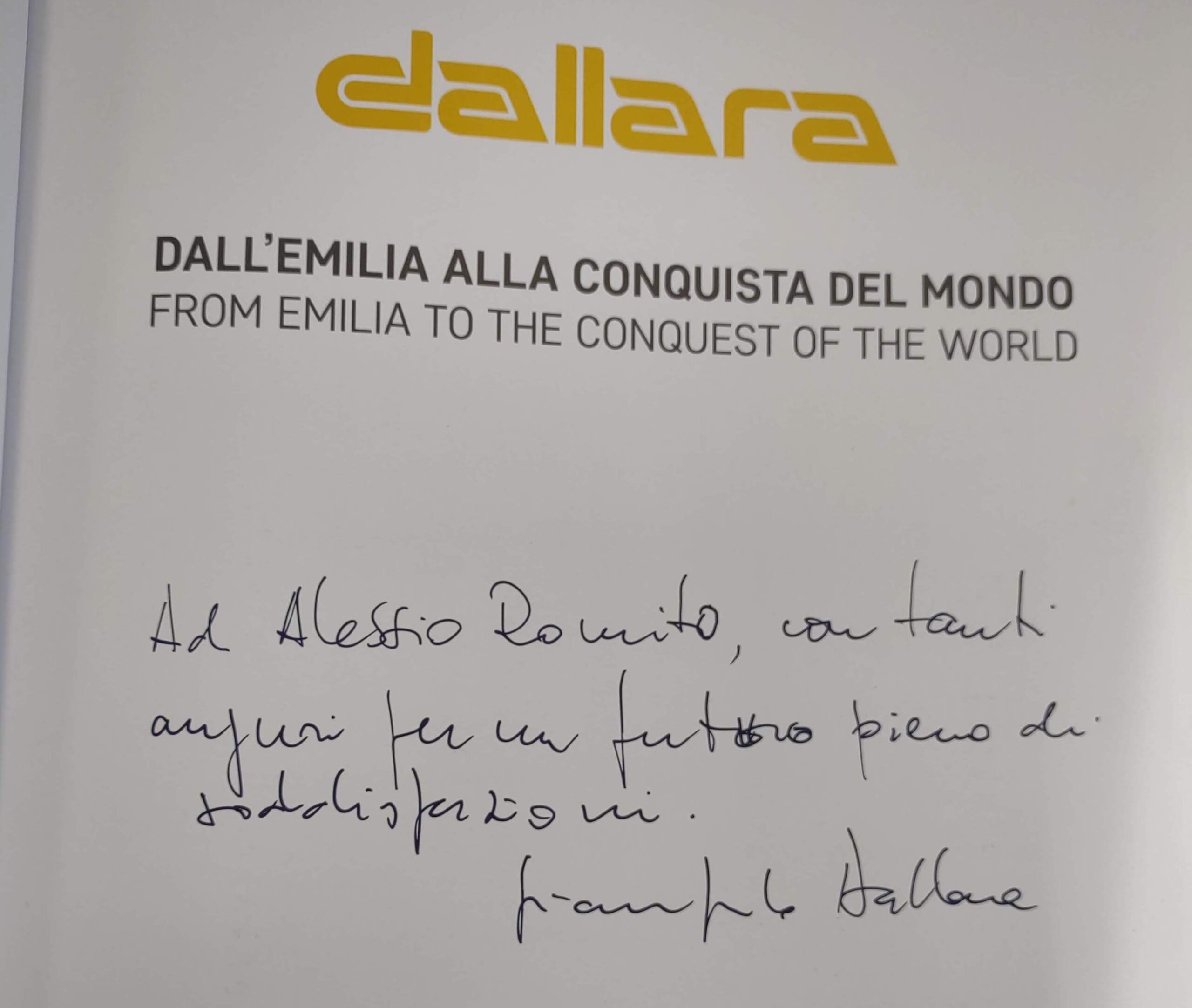 Dallara book signed